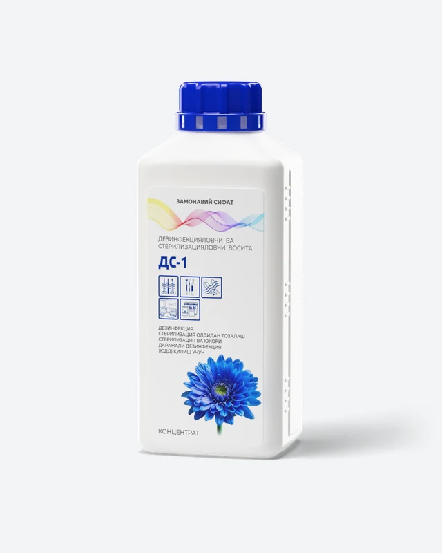 ДС-1 1 л, флакон ABK Medical: белый пластик, синяя крышка